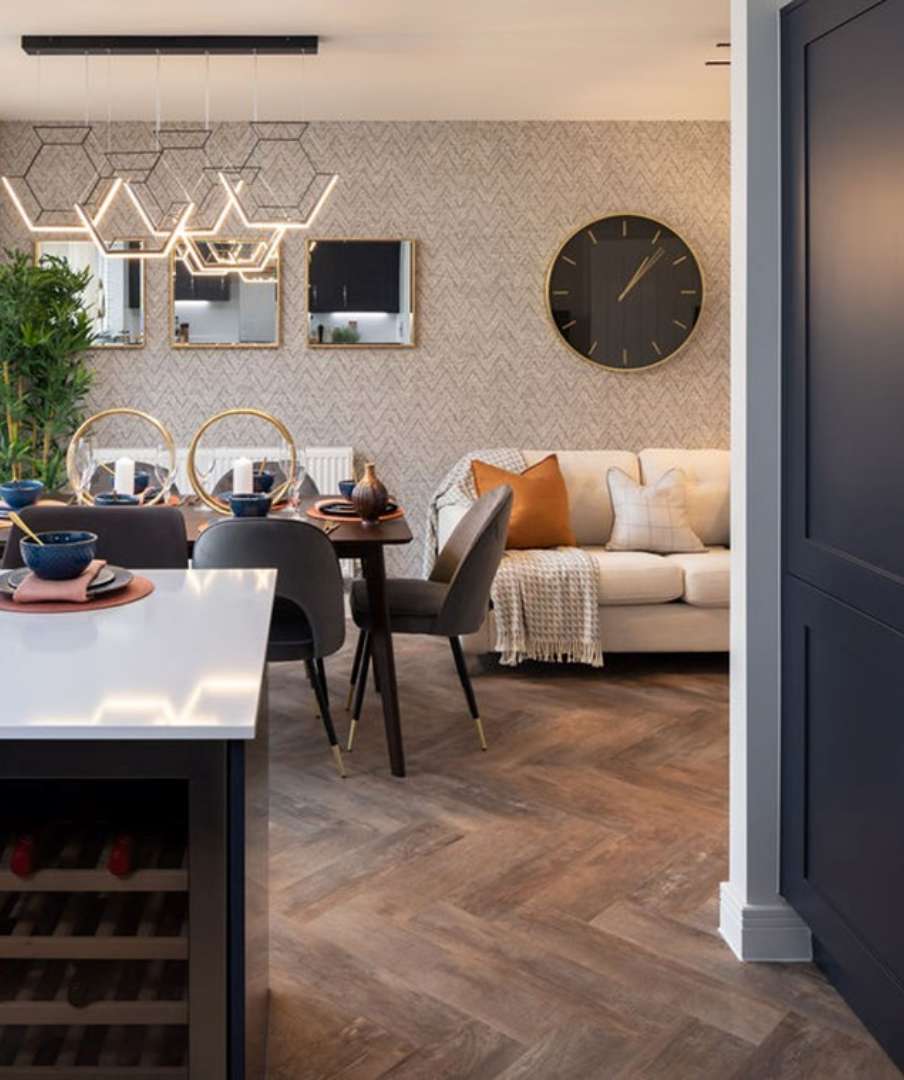 kitchen diner in a new build house