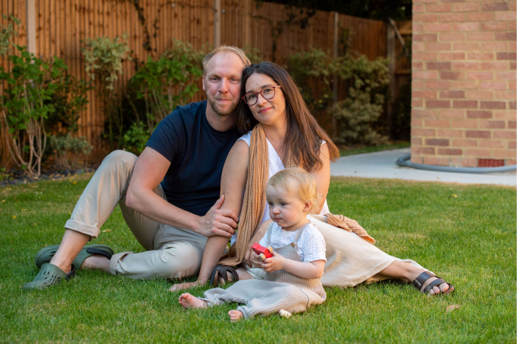 Bellway family in garden