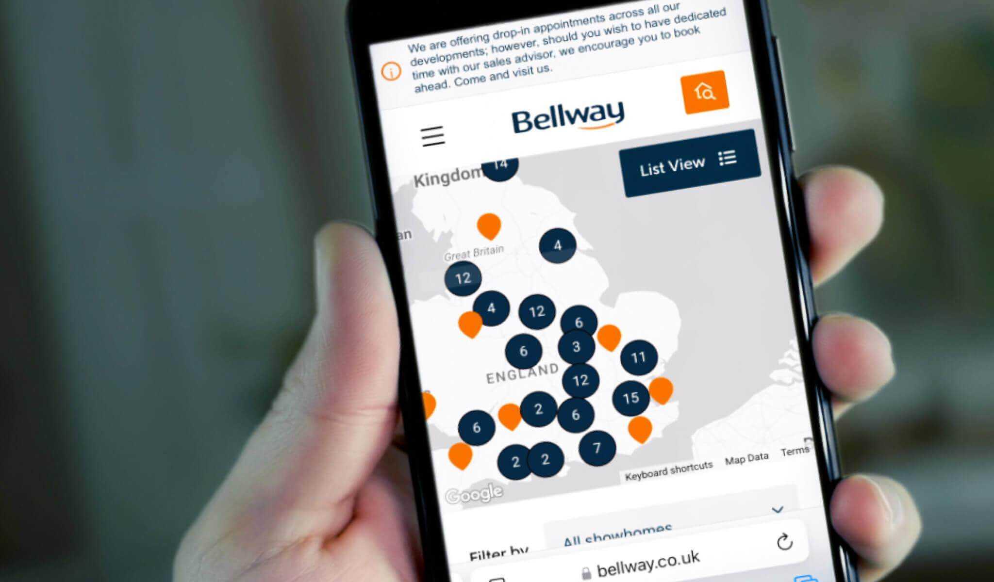 Bellway Showhome Finder